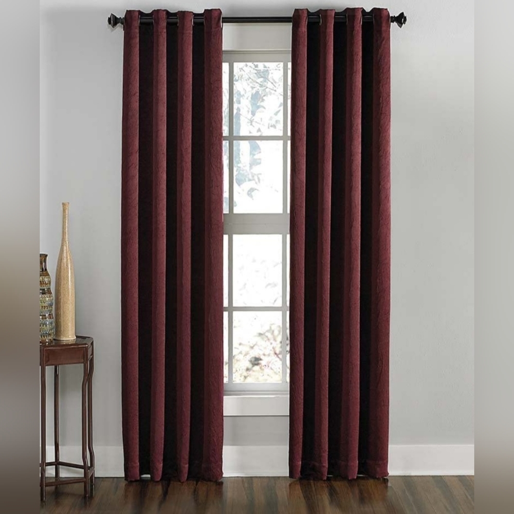 Curtainworks Lenox Grommet 50 x 95 wine panel curtain #3